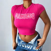 Hot Pink Y2K Baby Tee