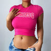 Hot Pink Y2K Baby Tee