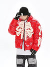 Skeleton Zip Up Hoodie Y2K