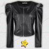 Y2K Black Leather Fall Jacket