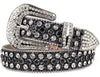 Y2K Black Rhinestone Belt