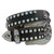 Y2K Black Rhinestone Skull Belt