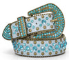 Y2K Blue Rhinestone Belt