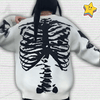 Y2K Bone Print Sweater