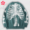 Y2K Bone Print Sweater