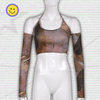 Y2K Brown Corset Crop Top