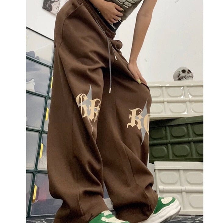 Y2K Brown Track Pants