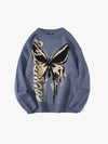 Y2K Butterfly Jacquard Sweater