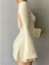 Y2K Cream Mini Dress