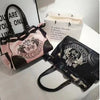 Y2K Embroidered Velvet Handbag