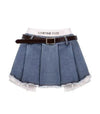 Y2K Fake Two Pieces Denim Skirts