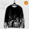 Y2K Gothic Flame Skeleton Sweater