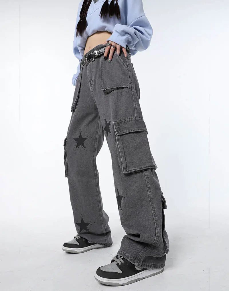 Y2K Grey Baggy Pants