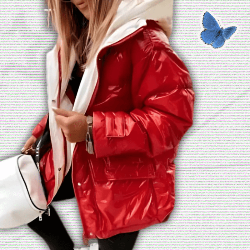 Y2K Hooded Shiny Puffer Jacket