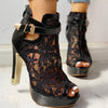 Y2K Lace High Heels