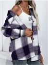 Y2K Long Sleeve Plaid Jacket