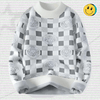 Y2K Loose Plaid Knitted Sweater