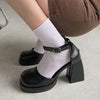 Y2K Mary Jane Platform Heels