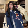 Y2K Navy Blue Varsity Jacket