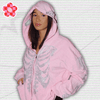 Y2K Pink Rhinestone Hoodie