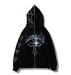 Y2K Rhinestone Cross Hoodie