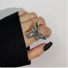 Y2K Silver Angel Ring