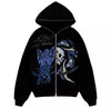 Y2K Skull Rhinestone Hoodie