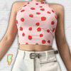 Y2K Sweet Stramberry Crop Top