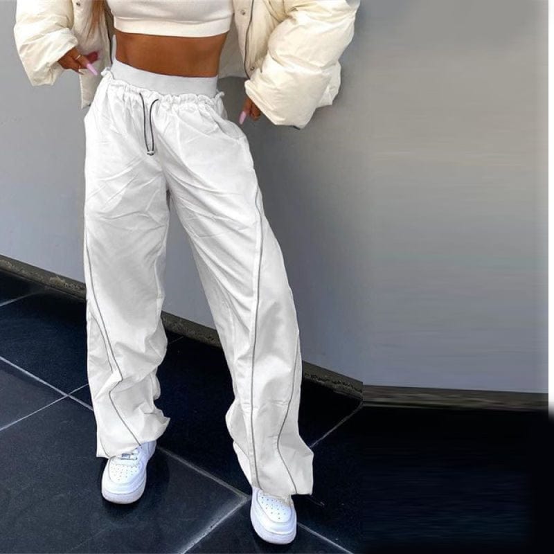 Y2K White Track Pants